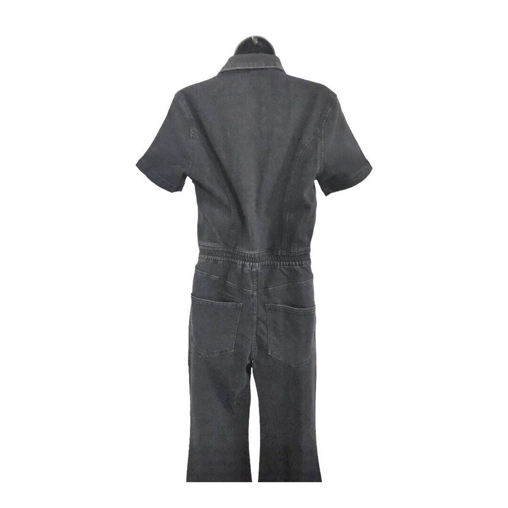 Jessica Simpson black gravel cammie flare leg stretch denim jeans Jumpsuit sz 13 - Picture 7 of 17